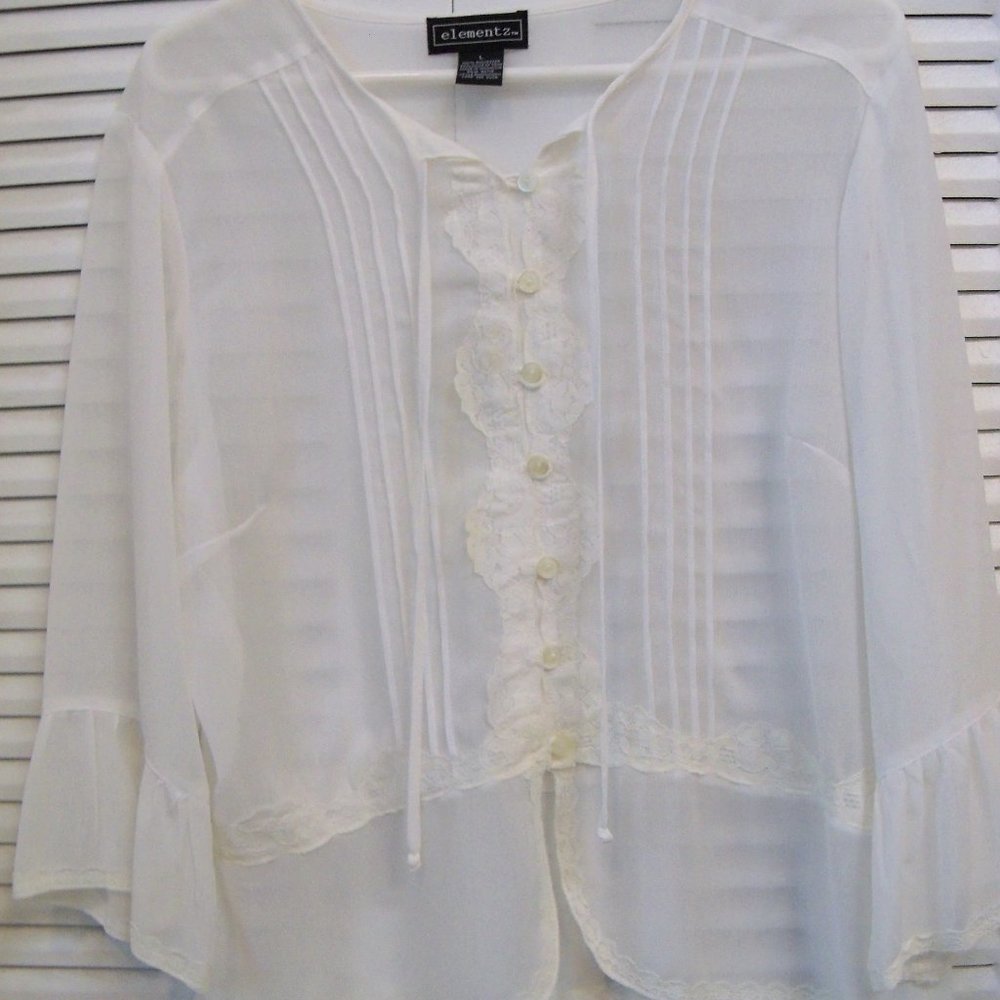 Sheer off-white blouse